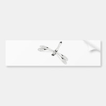 Swirly Dragonfly Bumper Sticker