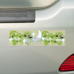 Swirly Flower Design bumpersticker Bumper Sticker