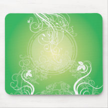 Swirly Green Mousepad