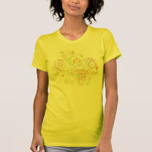 Swirly Grungy Urban Garden T-Shirt
