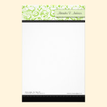 Swirly Lime Boutique Designer Stationery stationery