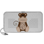 Swirly Monkey Doodle Mp3 Speakers