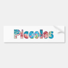 Swirly Piccolo Bumper Stickers