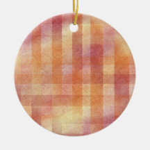 Swirly Plaid Christmas Ornament