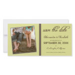 Swirly-Q Citrus/Brown Save the Date Announcement