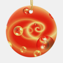 Swirly Red Bubble Ornament