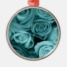 Swirly Rose Bouquet Christmas Tree Ornament