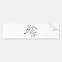 Swirly Sea Dragon Bumper Stickers