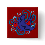 Swirly Swallow Pinback Buttons