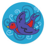 Swirly Swallow Sticker