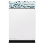 Swirly Teal Boutique Designer Stationery