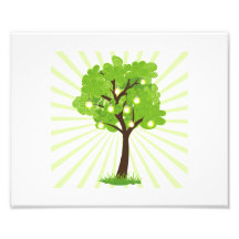 swirly tree with rays behind earth design.png photo print