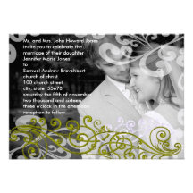 Swirly Your Photo Wedding Invitation