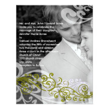 Swirly Your Photo Wedding Invitation