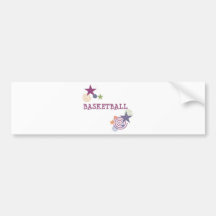 swirlystar-basketball-10x10 bumper sticker