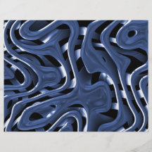 Swiryly Blue Chrome Abstract Art Full Color Flyer