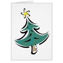 Swish Christmas Tree Greeting Card