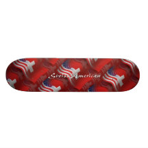 Swiss-American Waving Flag Skateboard