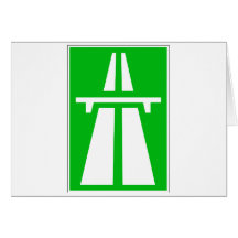 Swiss Autobahn Sign Card