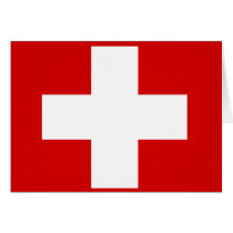 Swiss Flag T-shirts and Gifts Greeting Cards