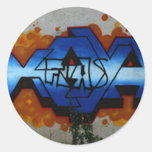 Swiss Graffiti Round Sticker
