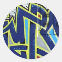 Swiss graffiti round sticker
