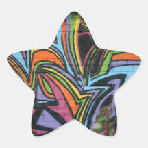 Swiss Graffiti Star Stickers
