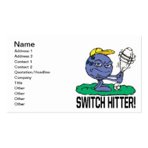 Switch Hitter Business Card Template