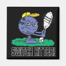 Switch Hitter Fridge Magnet