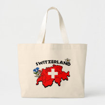 Switz Map Tote Canvas Bags