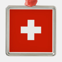 Switzerland Flag Christmas Tree Ornaments