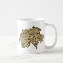 Switzerland Flag ~ Map Mug