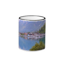 Switzerland, lakeside village mugs