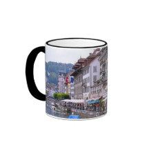 Switzerland, Lucerne, medieval waterfront Mugs
