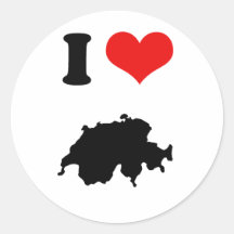 SWITZERLAND ROUND STICKERS