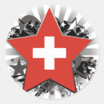 Switzerland Star Stickers