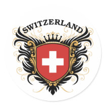 Switzerland Round Sticker