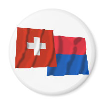 Switzerland & Ticino Waving Flags