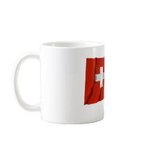 Switzerland & Valais Waving Flags Coffee Mugs