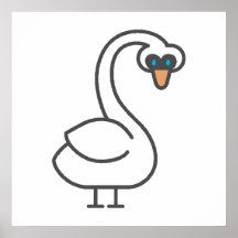 Swivvel Swan Posters