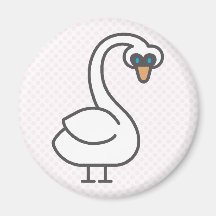Swivvel Swan Refrigerator Magnets
