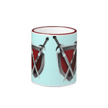 Sword crossing shield products coffee mug