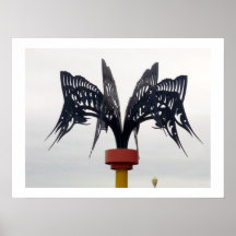 Swordfish Metal Sculpture Boardwalk  Photo Poster
