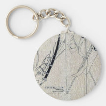 Swords and scabbards, banners and standards Ukiyo- Keychain