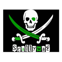 &Swords de crâne de PIRATE Cartes Postales