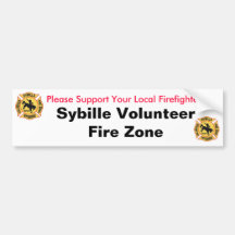 Sybille Volunteer Fire Zone Bumper Stickers