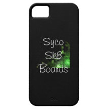 SYCO SK8 BOARDS black with hint of green iPhone 5 Cases