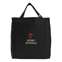 SYDNEY, AUSTRALIA  BLACK TOTE CANVAS BAGS