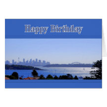 Sydney, Australia, Skyline Happy Birthday Card