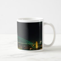 Sydney Bridge and Opera House at night, Australia Coffee Mug